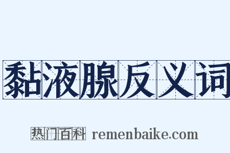 黏液腺反义词是什么意思的图片